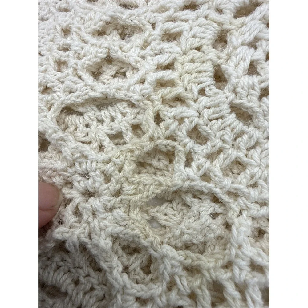 Crochet Table Runner Beige 16x72
